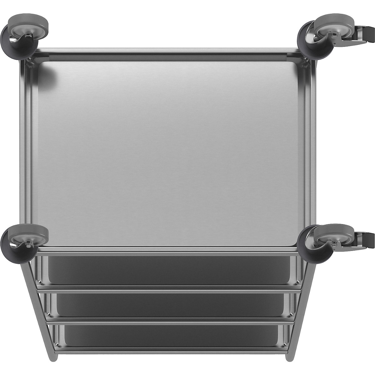 Stainless steel serving trolley – Kongamek (Product illustration 5)-4