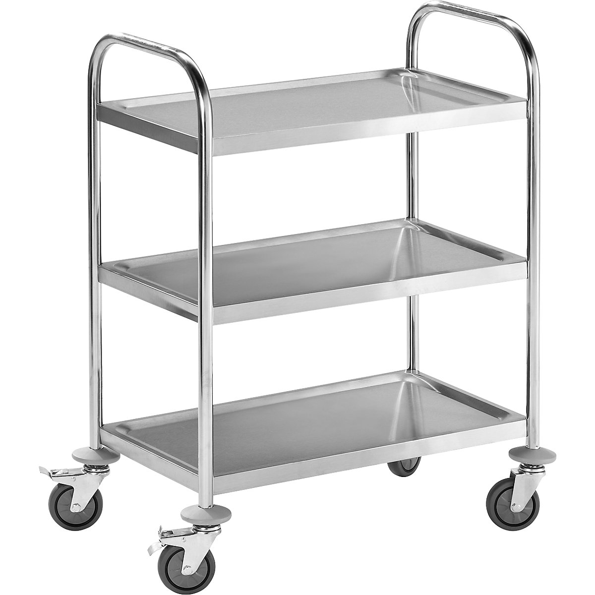 Stainless steel serving trolley – eurokraft basic (Product illustration 10)-9