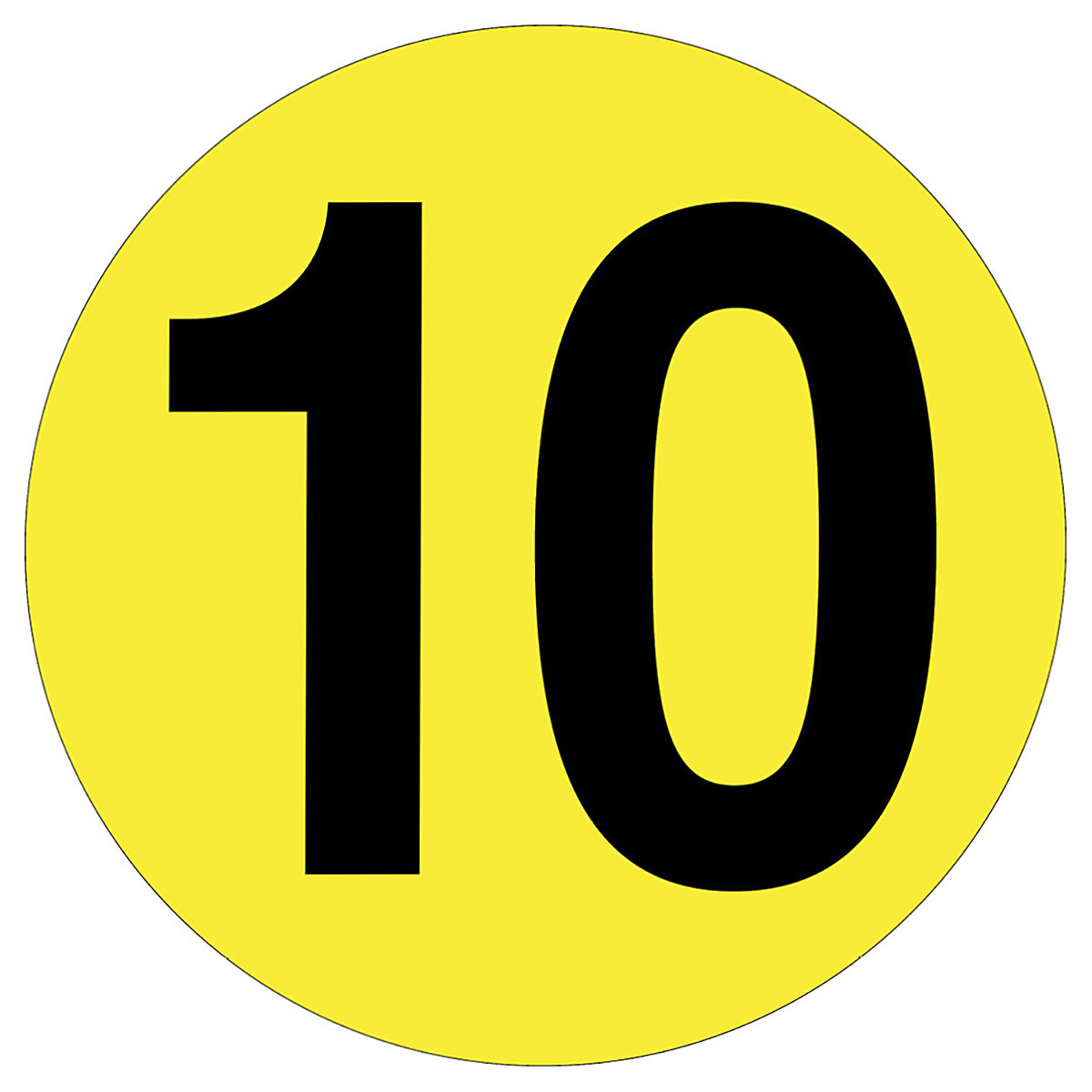 Beaverswood Floor ID Markers, Beaverswood Floor ID Markers, Beaverswood Floor ID Markers | 190mm Dia | Number 10-0