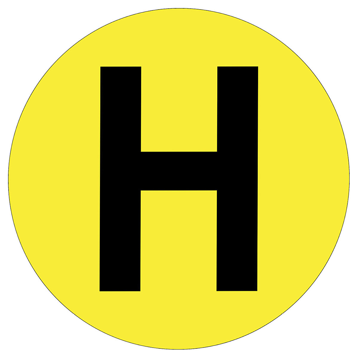 Beaverswood Floor ID Markers, Beaverswood Floor ID Markers, Beaverswood Floor ID Markers | 190mm Dia | Letter H-0