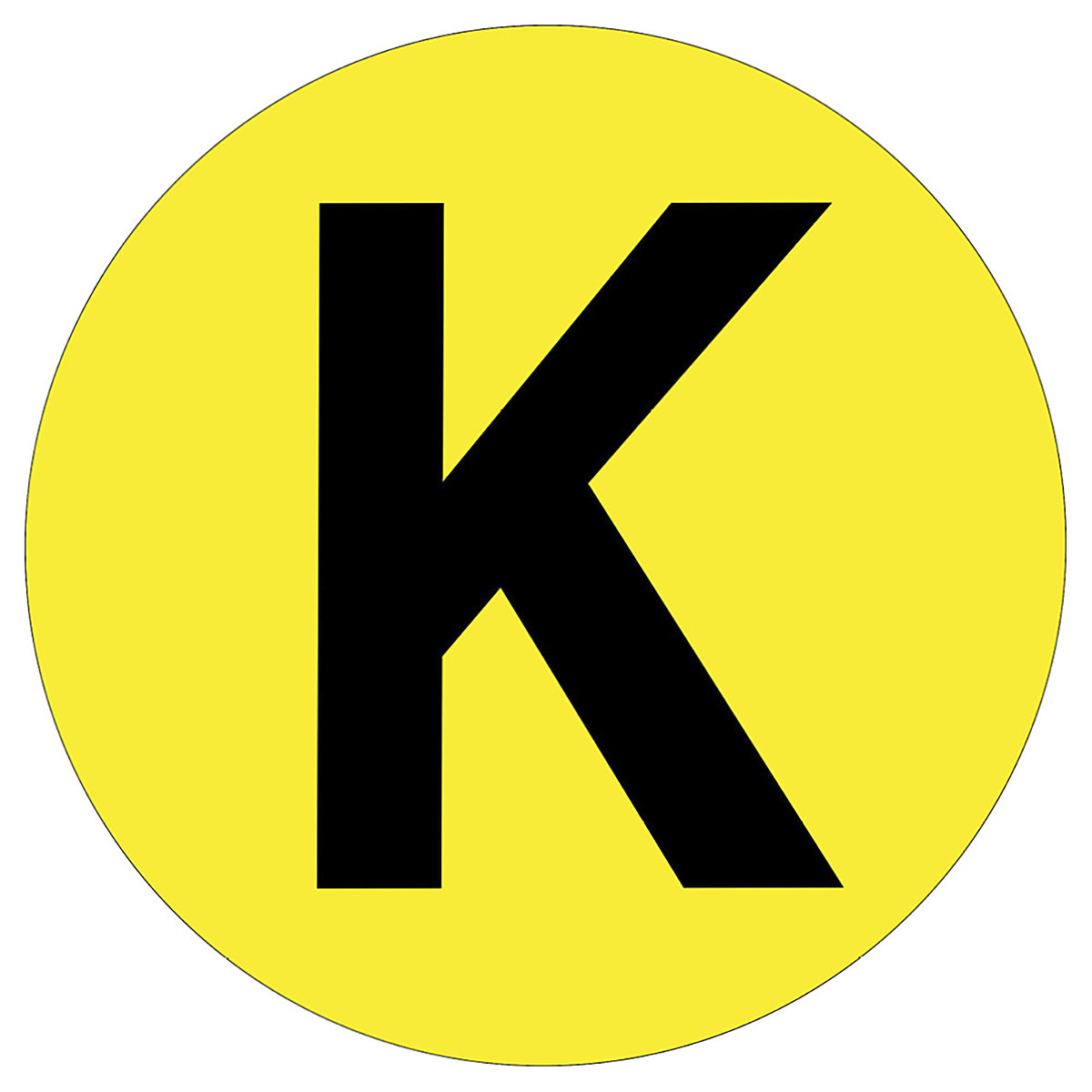 Beaverswood Floor ID Markers, Beaverswood Floor ID Markers, Beaverswood Floor ID Markers | 190mm Dia | Letter K-0
