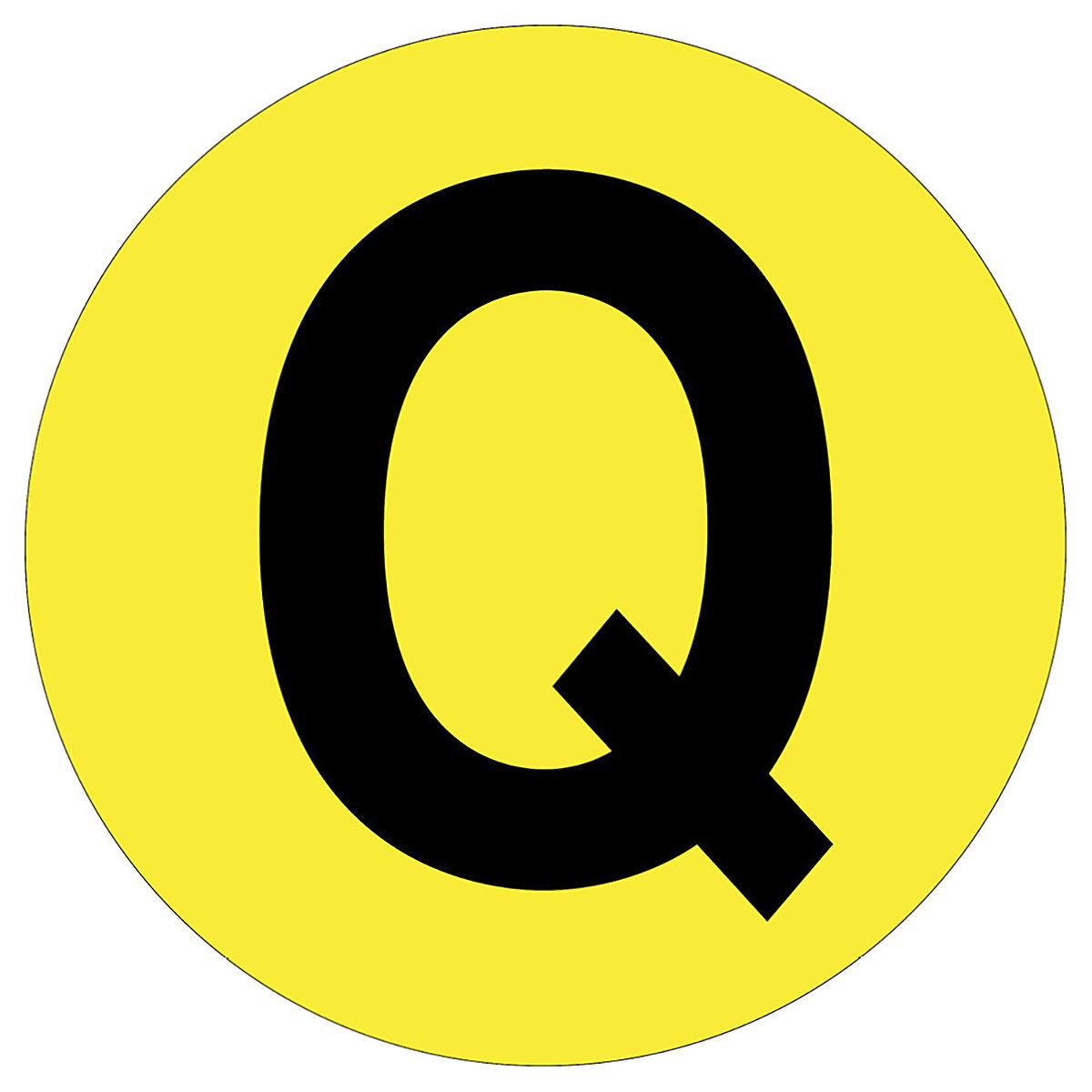 Beaverswood Floor ID Markers, Beaverswood Floor ID Markers, Beaverswood Floor ID Markers | 190mm Dia | Letter Q-0