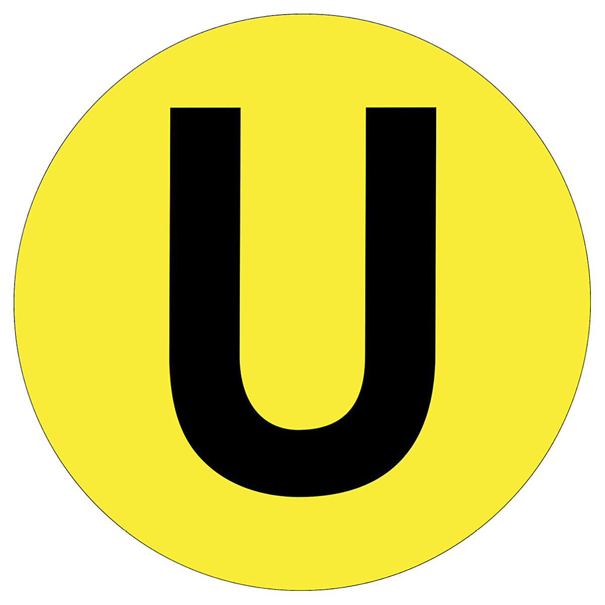Beaverswood Floor ID Markers, Beaverswood Floor ID Markers, Beaverswood Floor ID Markers | 190mm Dia | Letter U-0