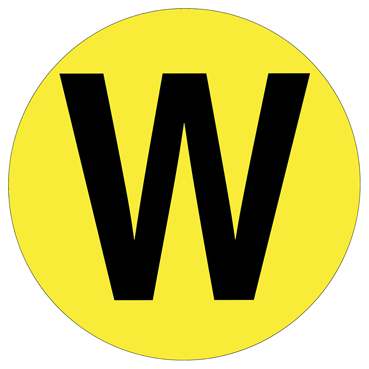 Beaverswood Floor ID Markers, Beaverswood Floor ID Markers, Beaverswood Floor ID Markers | 190mm Dia | Letter W-0