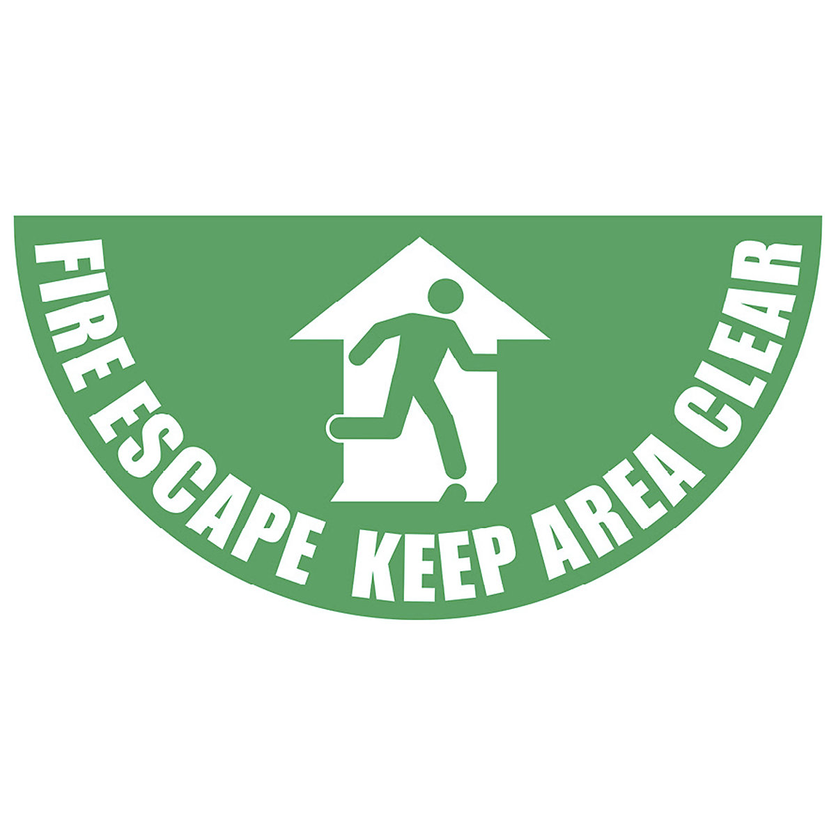 Beaverswood Half Circle Floor Graphic Markers, Beaverswood Half Circle Floor Graphic Markers, Beaverswood Half Circle Floor Graphic Markers | 750w x 375d mm | Fire Escape Keep Clear-0