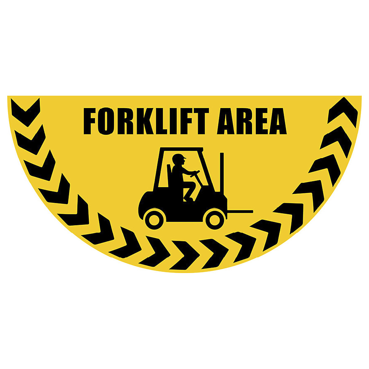 Beaverswood Half Circle Floor Graphic Markers, Beaverswood Half Circle Floor Graphic Markers, Beaverswood Half Circle Floor Graphic Markers | 750w x 375d mm | Forklift Area-0