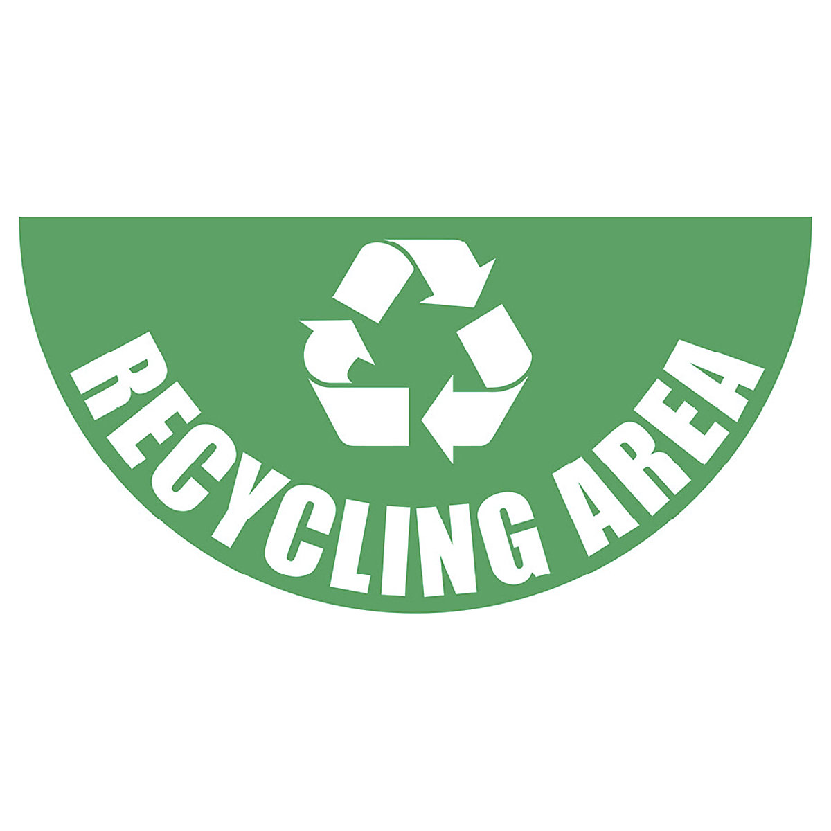 Beaverswood Half Circle Floor Graphic Markers, Beaverswood Half Circle Floor Graphic Markers, Beaverswood Half Circle Floor Graphic Markers | 750w x 375d mm | Recycling Area-0