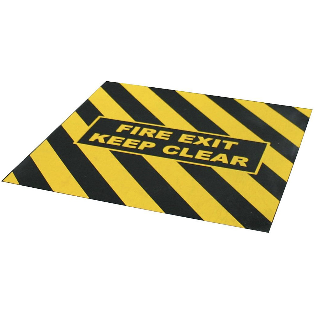 BiGDUG Anti-Slip Fire Exit Floor Markers, BiGDUG Anti-Slip Fire Exit Floor Markers, BiGDUG Anti-Slip Fire Exit Floor Marker | 1000w x 1000d mm | Black & Yellow-0