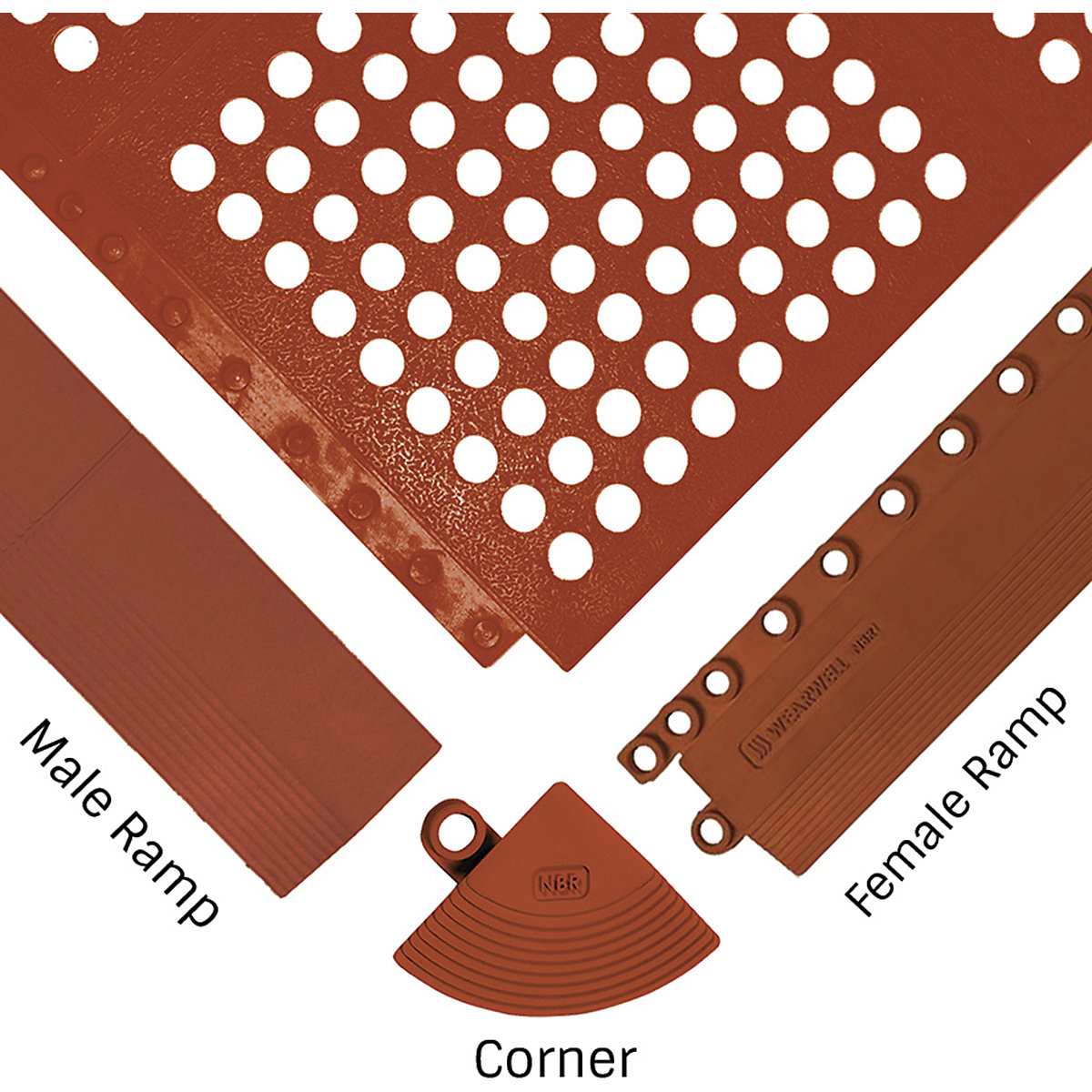 Wearwell Grade A Locksafe Anti-Fatigue Tiles (Product illustration 3)-2