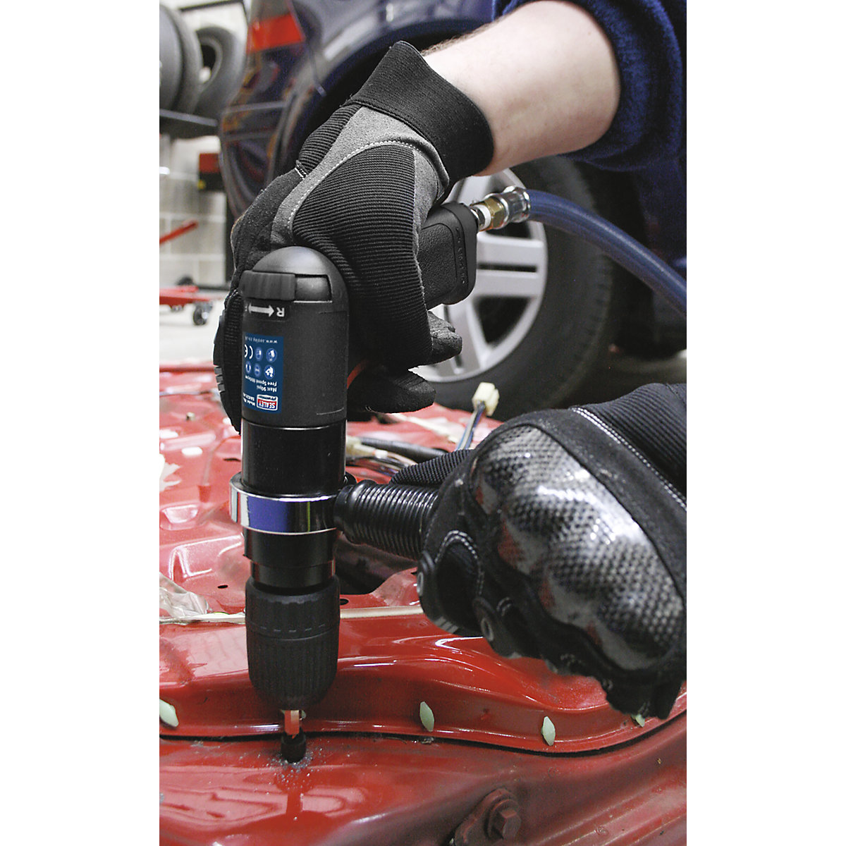 Sealey 13mm Diameter Premier Composite Reversible Air Drill with Keyless Chuck (Product illustration 4)-3