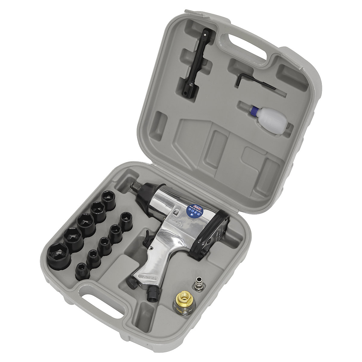 Sealey 1/2"Sq Drive Air Impact Wrench Kit with Sockets (Product illustration 3)-2