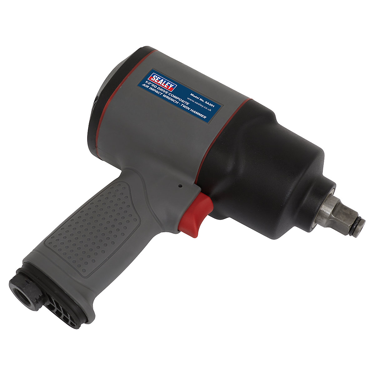 Sealey 1/2"Sq Drive Composite Twin Hammer Air Impact Wrench (Product illustration 2)-1