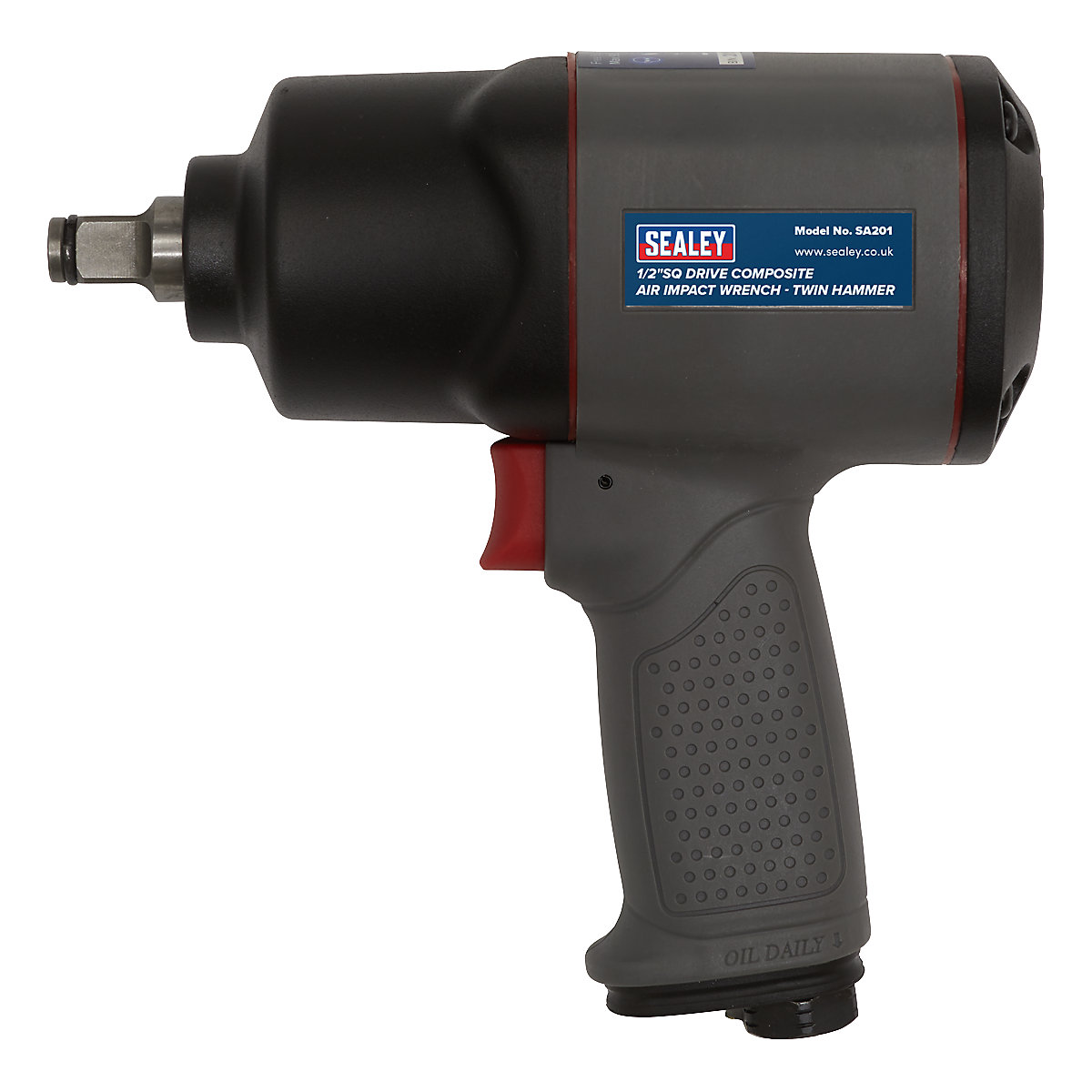 Sealey 1/2"Sq Drive Composite Twin Hammer Air Impact Wrench (Product illustration 3)-2