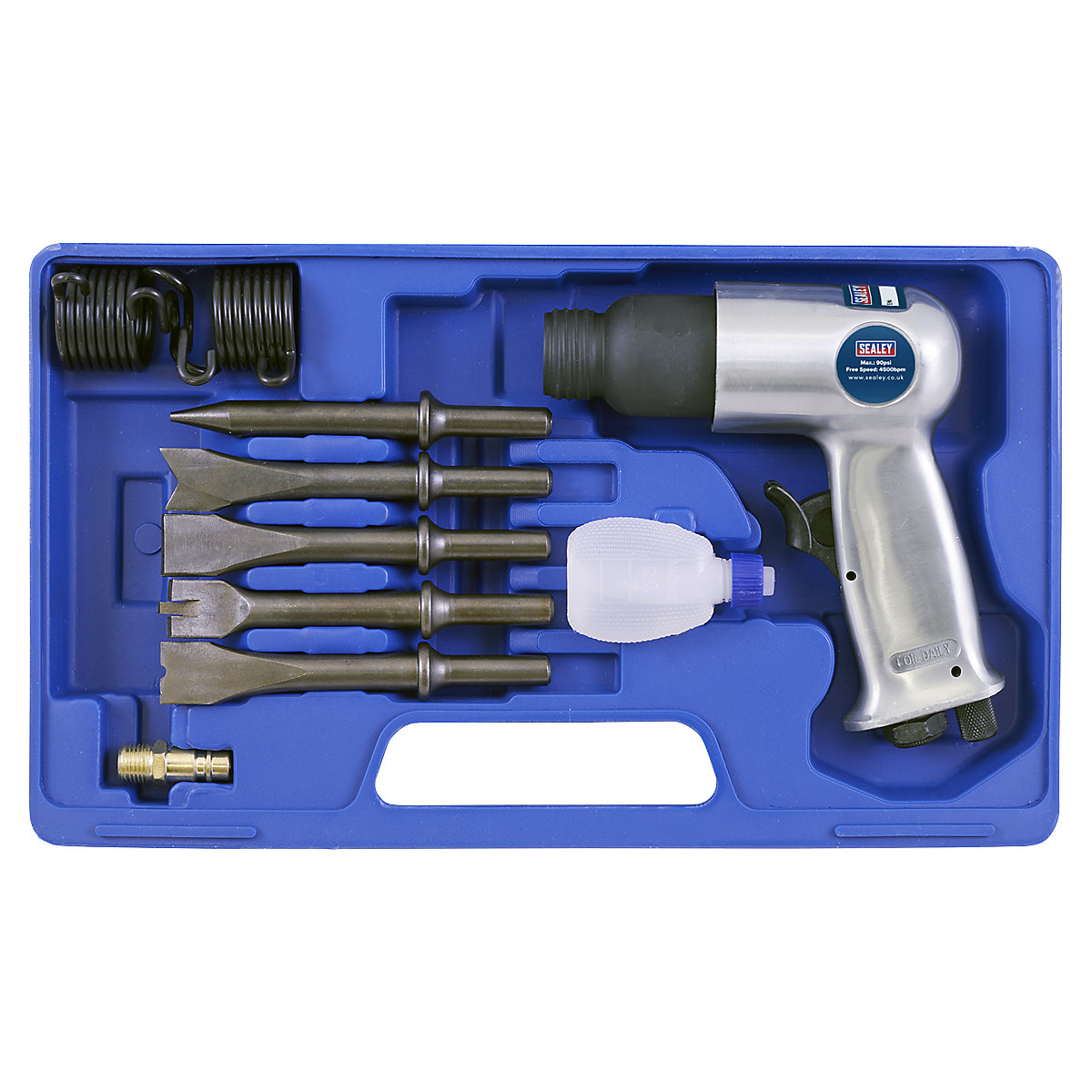 Sealey Air Hammer Kit with Chisels Medium Stroke (Product illustration 2)-1