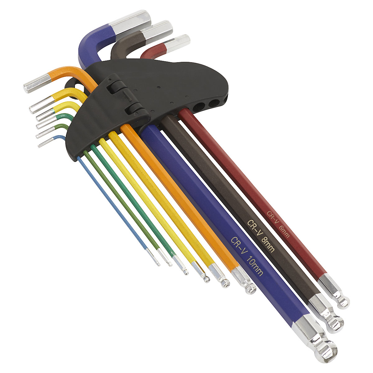 Sealey Premier Anti-Slip Extra Long Ball-End Hex Key Set | 9 Piece (Product illustration 2)-1