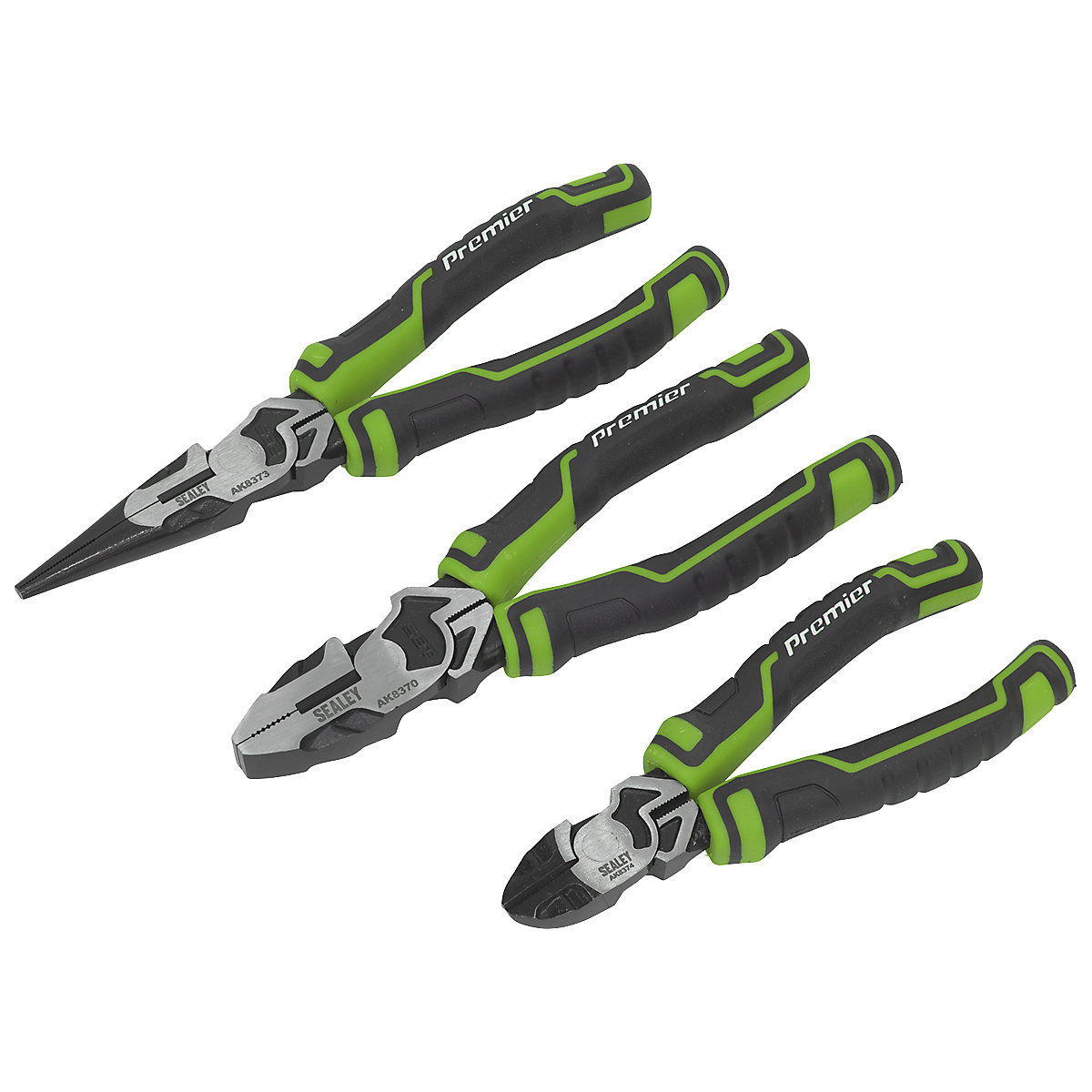 Sealey Premier High Leverage Pliers Set | 3 Piece, Sealey Premier High Leverage Pliers Set | 3 Piece, Sealey Premier High Leverage Pliers Set | Hi-Vis Green | 3 Piece-0