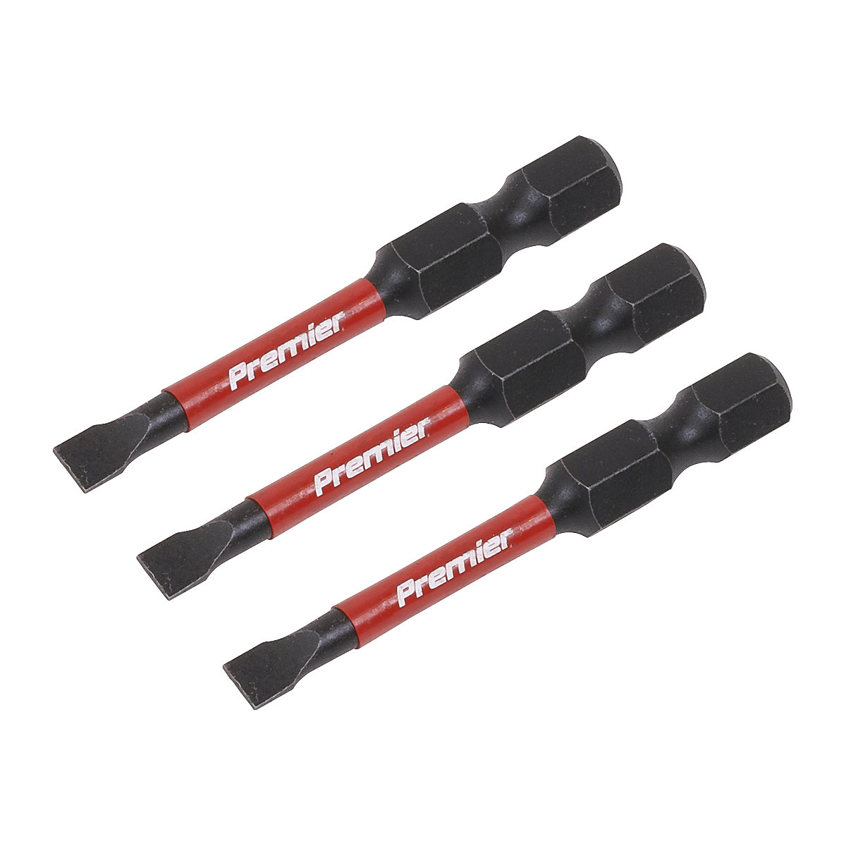Sealey Premier Slotted 4.5mm Impact Power Tool Bit Set | 50mm Long (Product illustration 2)-1