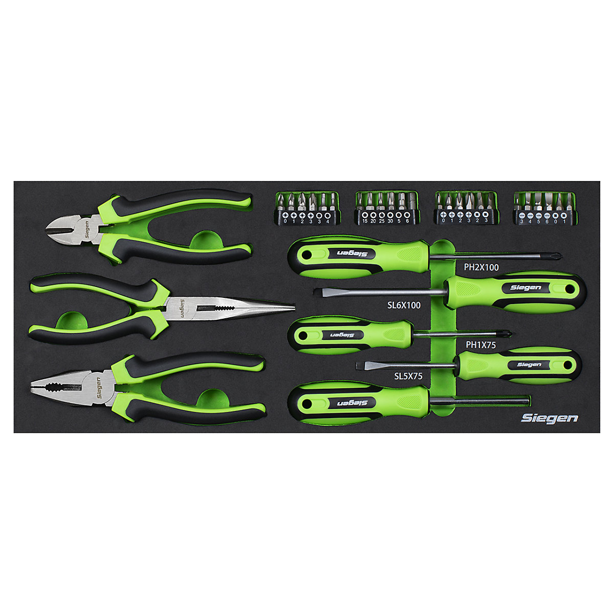 Sealey Siegen Portable 2 Drawer Tool Chest with Took Kit | 90 Piece (Product illustration 5)-4