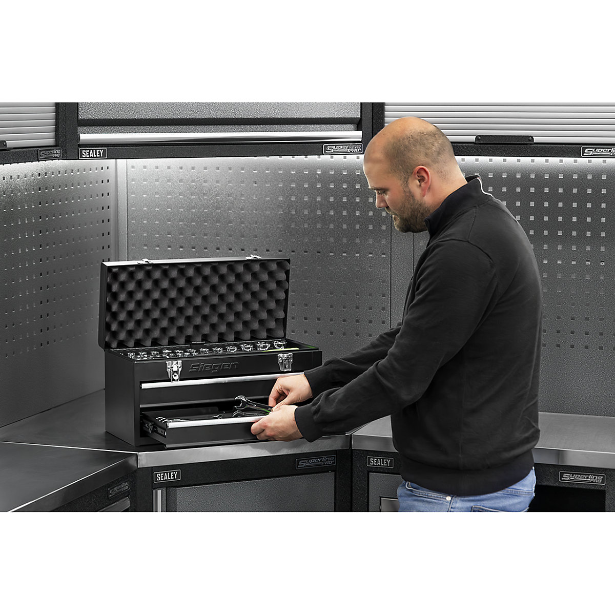 Sealey Siegen Portable 2 Drawer Tool Chest with Took Kit | 90 Piece (Product illustration 9)-8