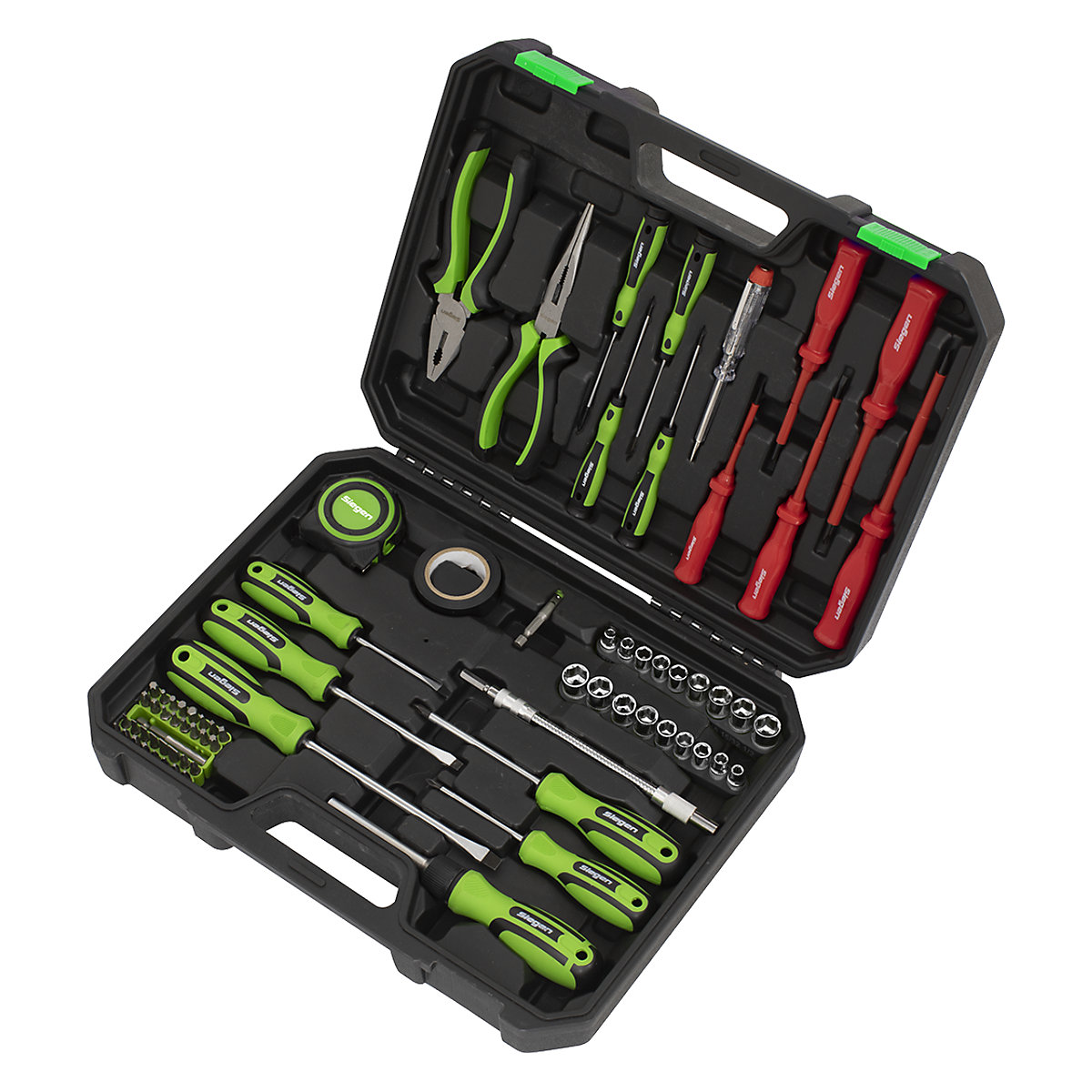 Sealey Siegen Tool Kit with Insulated & Microtip Screwdrivers | 73 Piece (Product illustration 2)-1