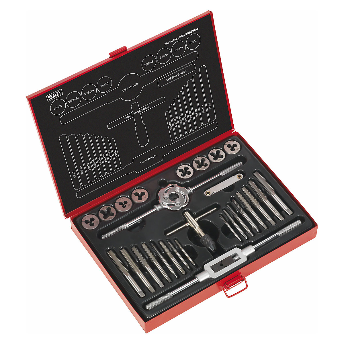 Sealey 28pc Imperial BSW Tap & Die Set | Split Dies, Sealey 28pc Imperial BSW Tap & Die Set | Split Dies, Sealey 28pc Imperial BSW Tap & Die Set | Split Dies-0