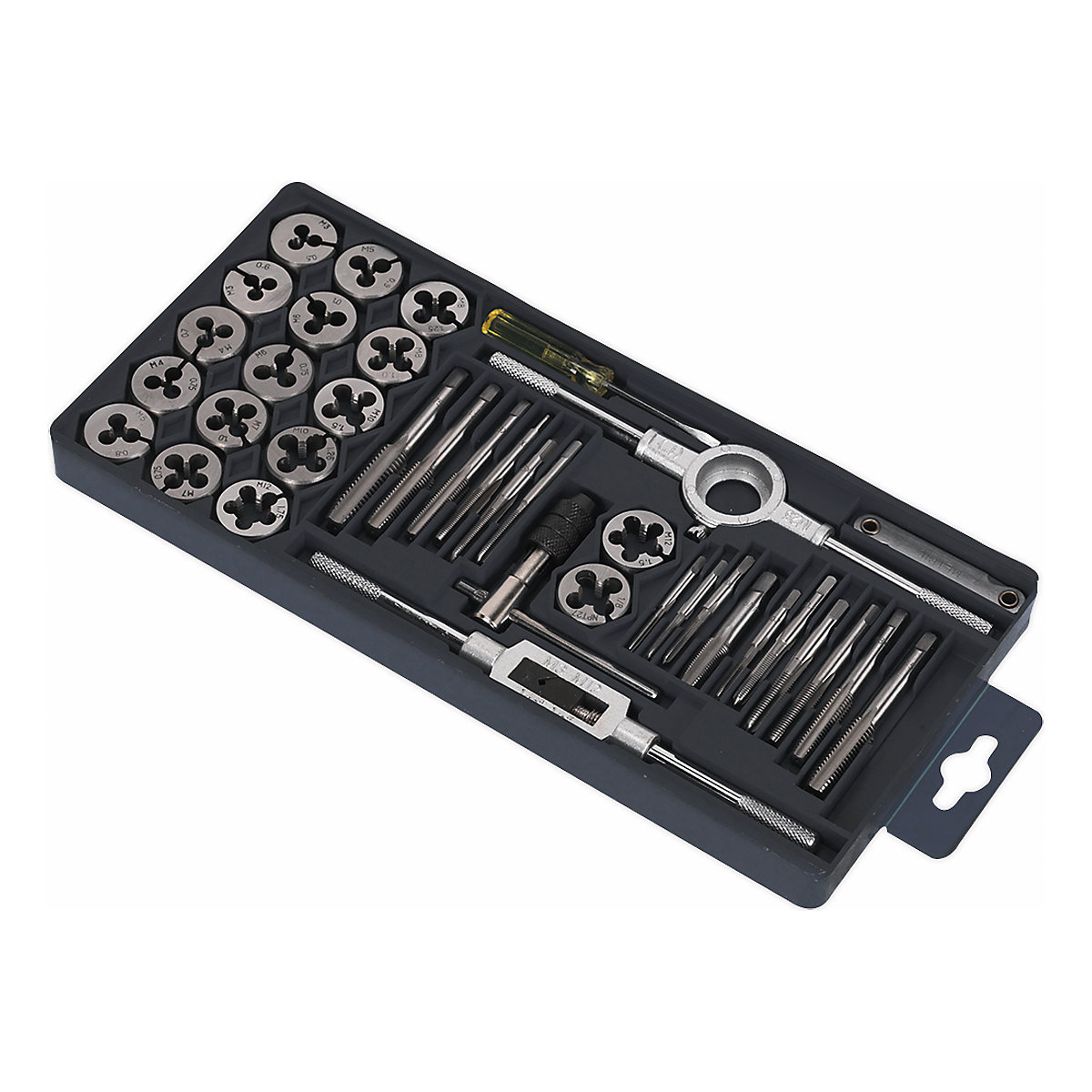 Sealey 40pc Metric Tap & Die Set | Split Dies (Product illustration 3)-2