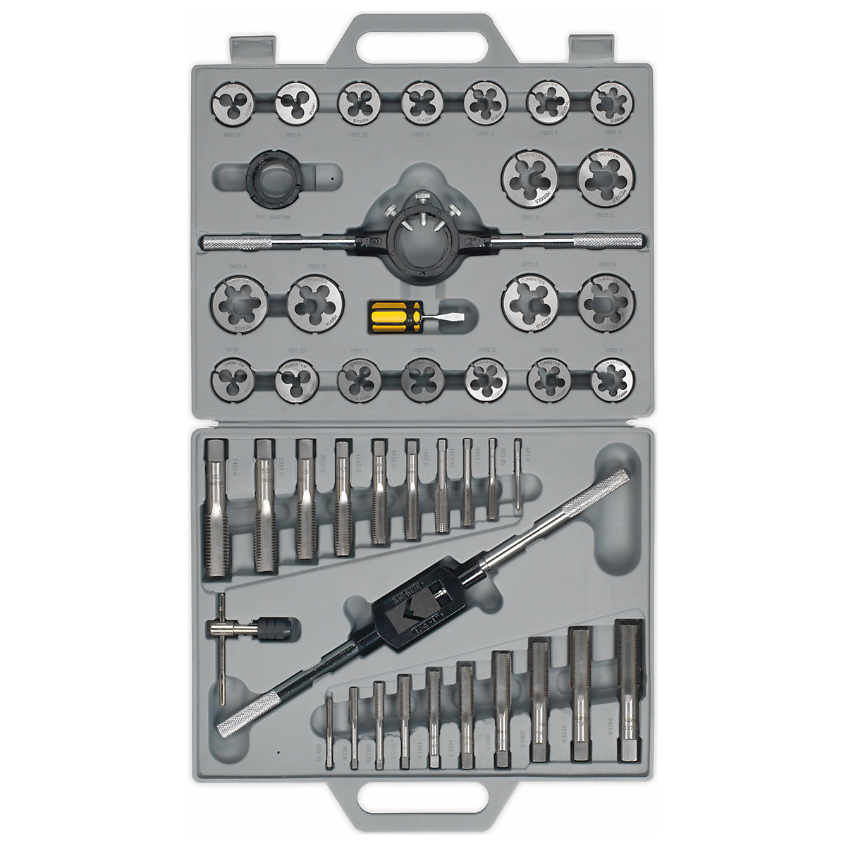 Sealey 45pc Metric Tap & Die Set | Split Dies (Product illustration 2)-1