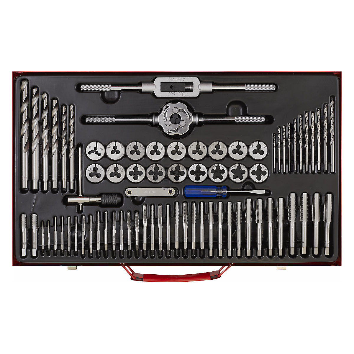 Sealey 76pc Metric Tap & Die Set | Split Dies (Product illustration 2)-1
