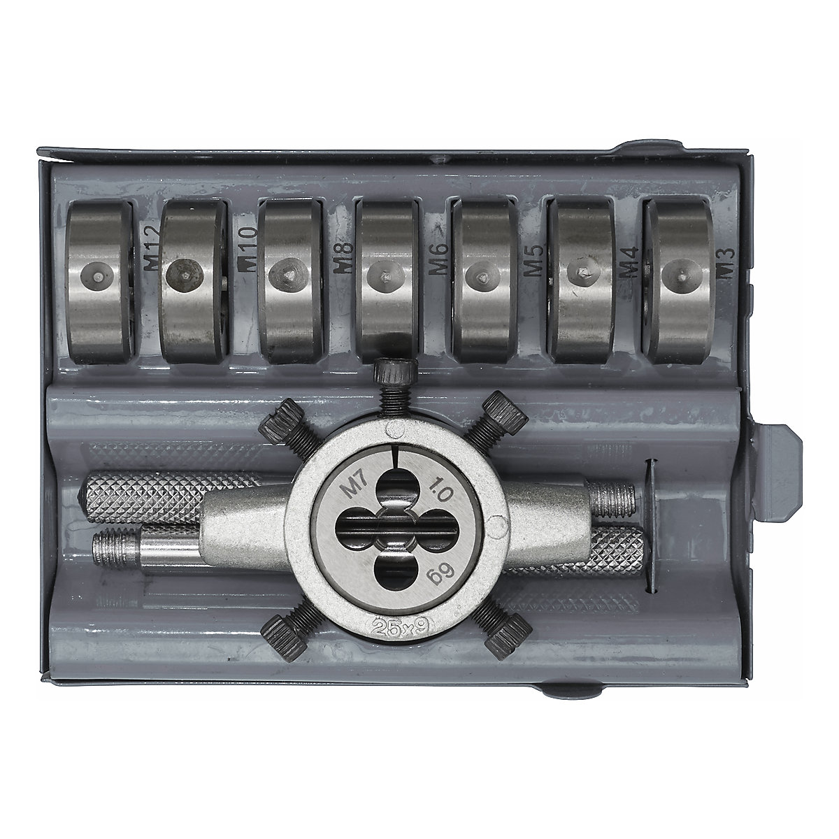 Sealey Metric Split Die Set | 9pc (Product illustration 2)-1