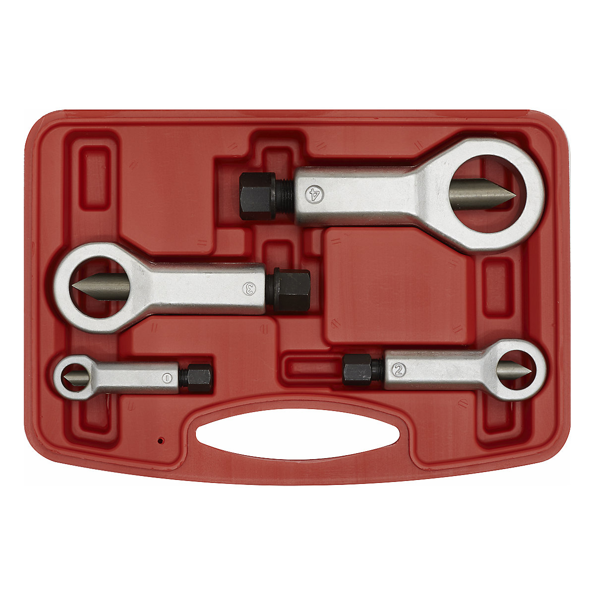 Sealey Nut Splitter Set | 4pc (Product illustration 2)-1