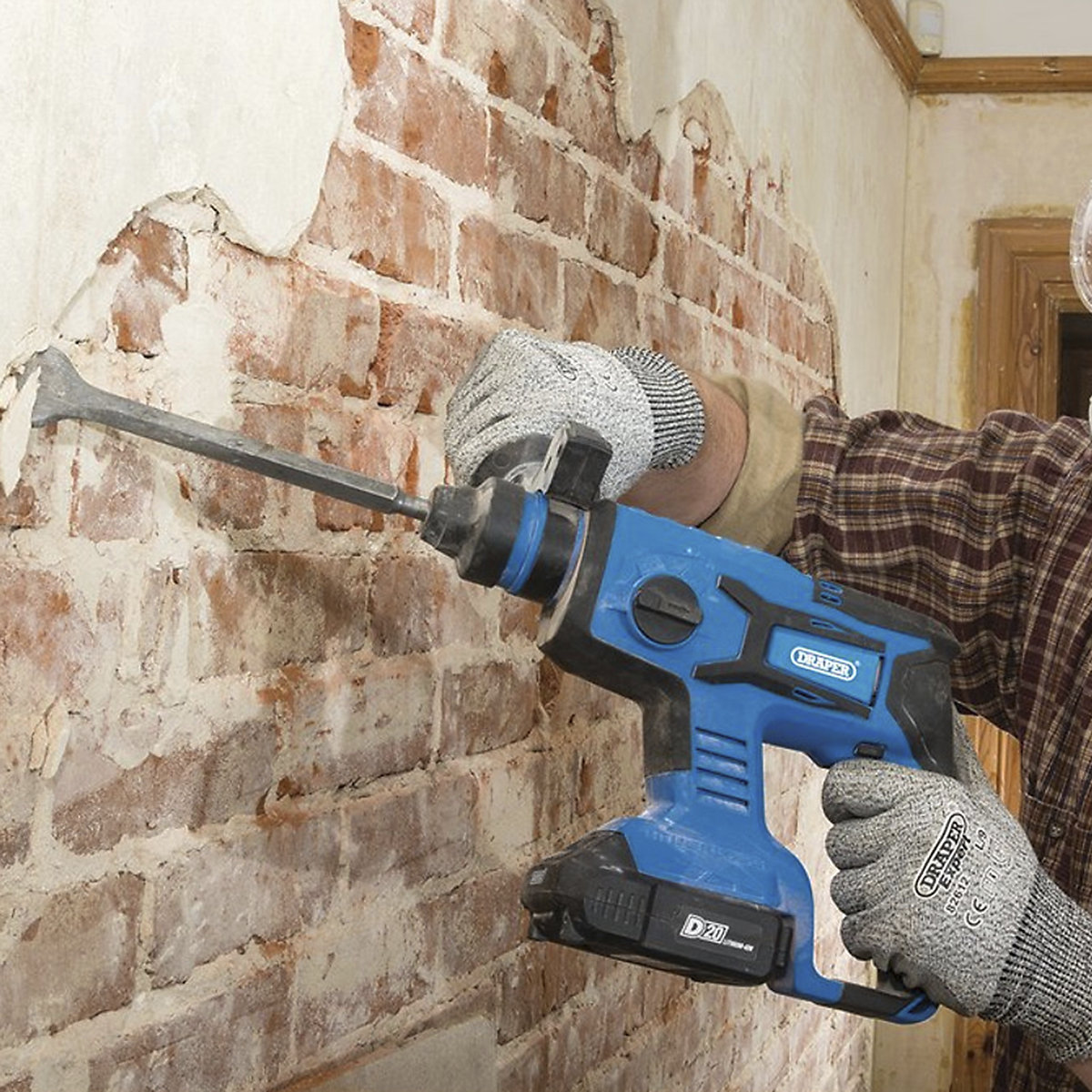 Draper D20 Series Brushless SDS+ Rotary Hammer Drill with Batteries & Charger (Product illustration 4)-3