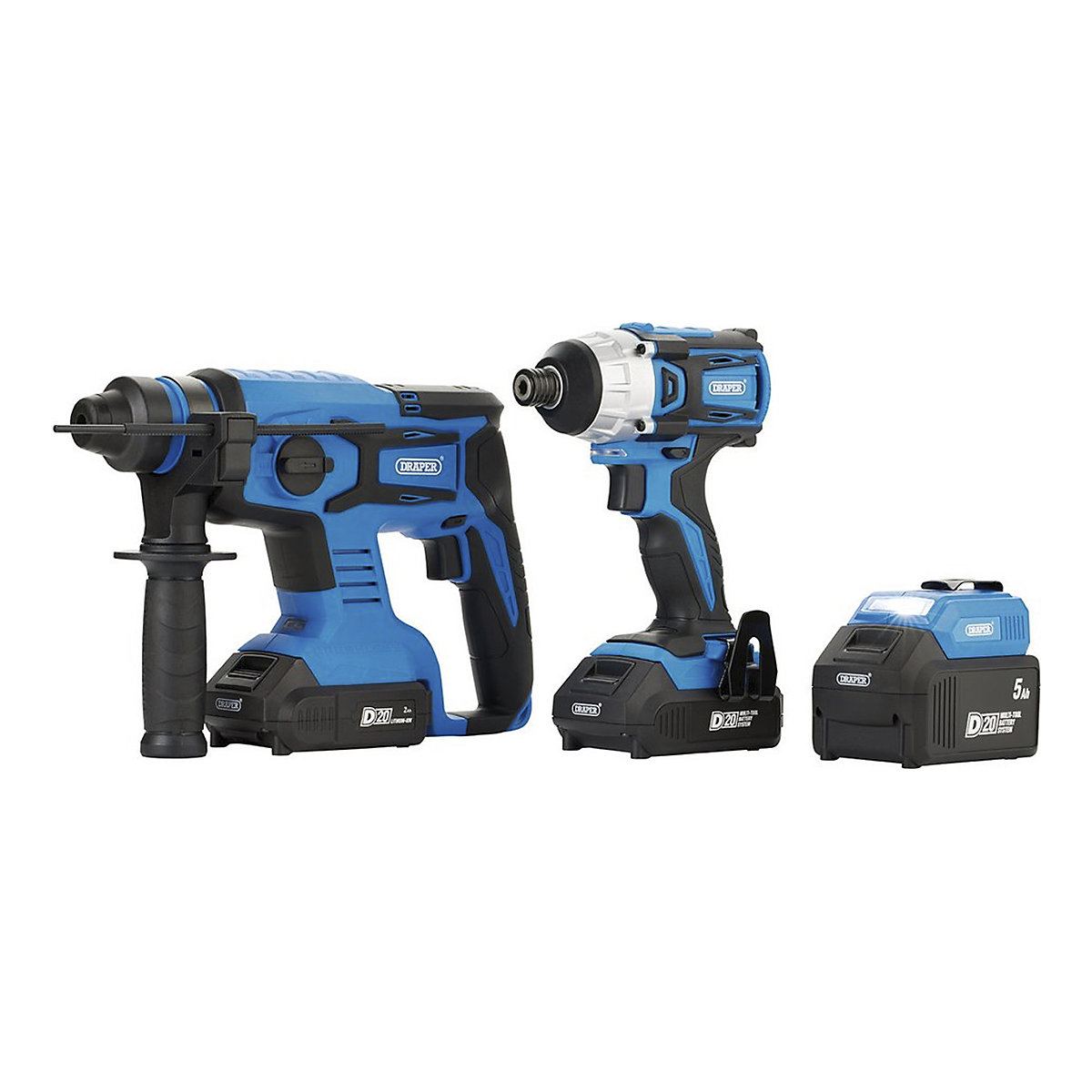 Draper D20 Series Impact Driver and SDS+ Drill Kit (Product illustration 2)-1