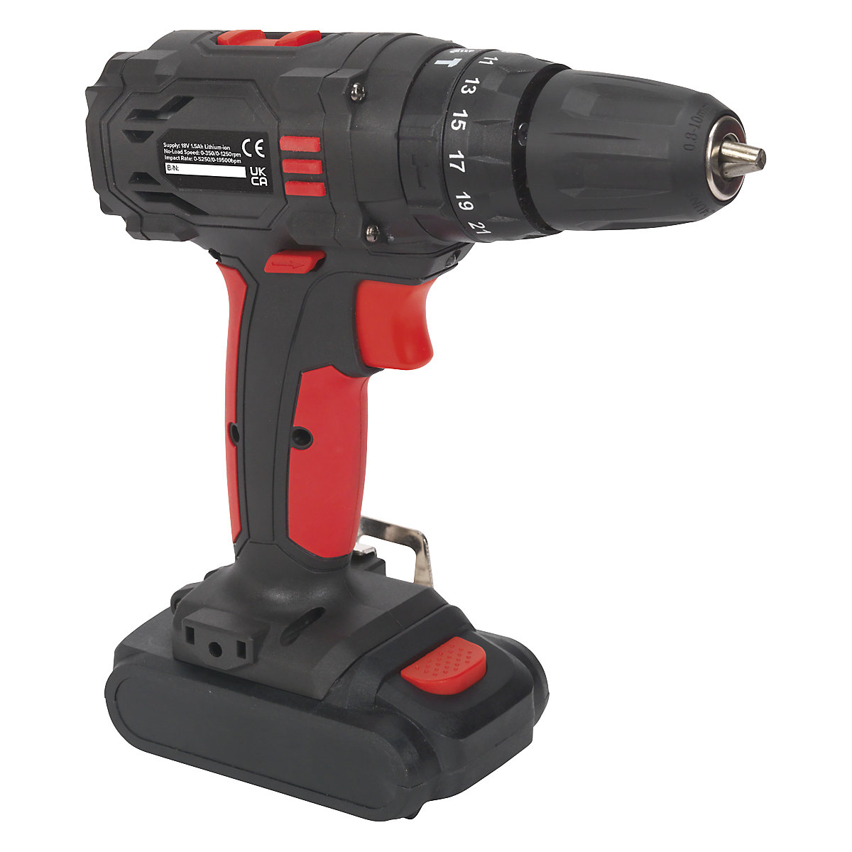 Sealey 10mm Cordless Combi Drill | 18V (Product illustration 2)-1