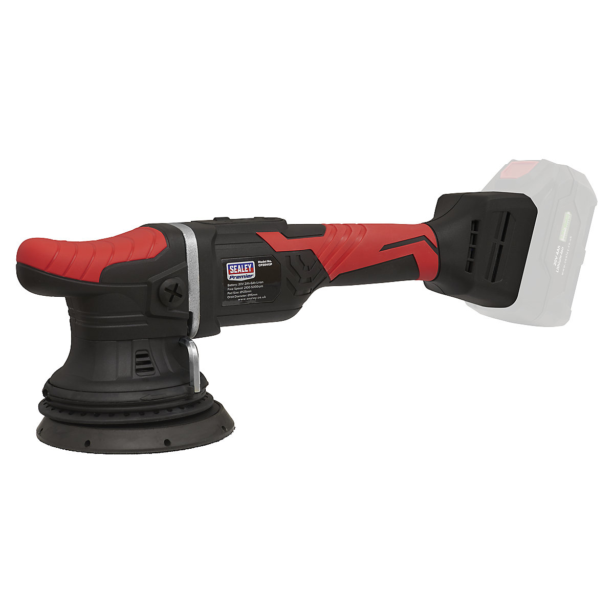 Sealey 125mm Cordless Orbital Polisher | SV20 Series (Product illustration 4)-3