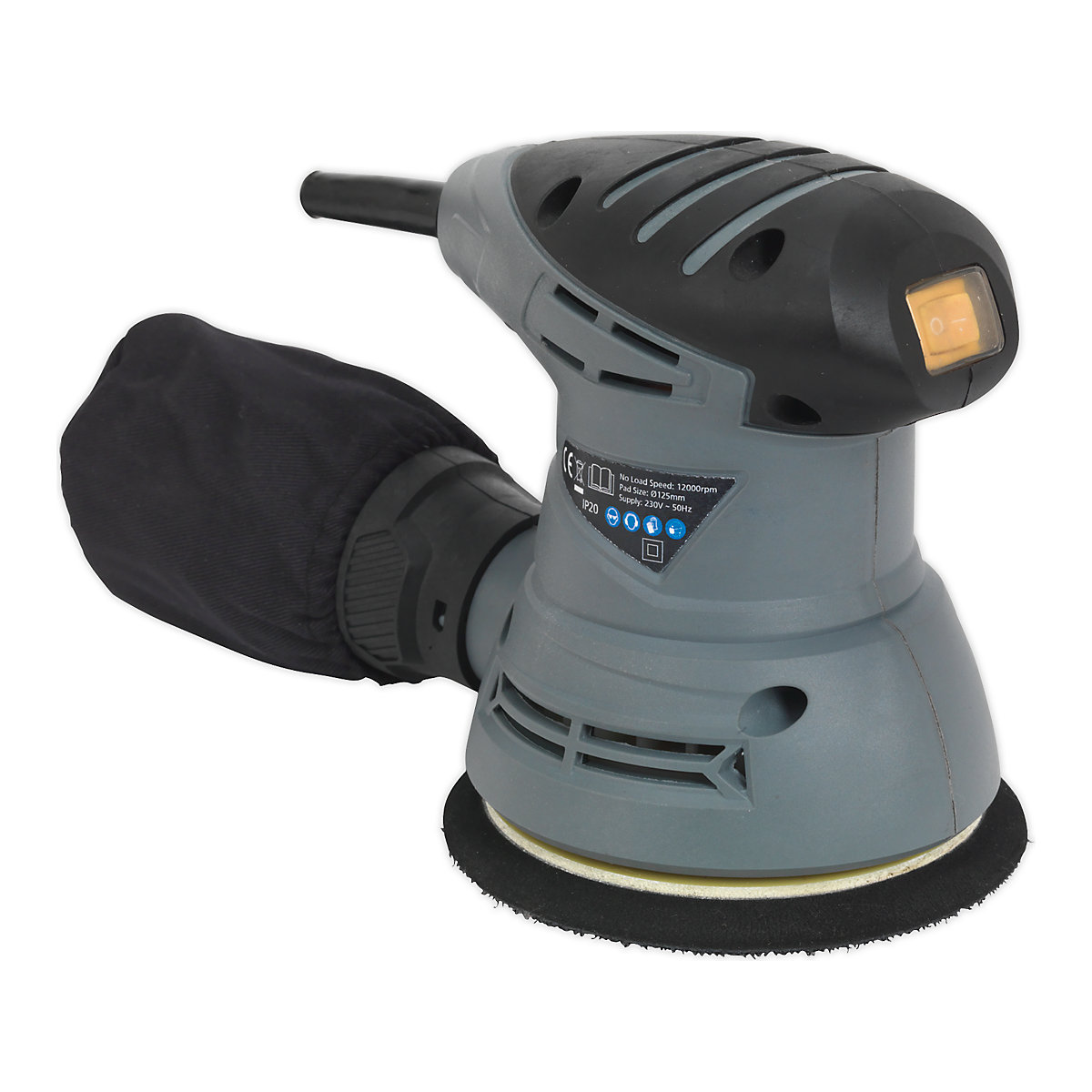 Sealey 125mm Dual Action Palm Sander | 240W/230V (Product illustration 2)-1