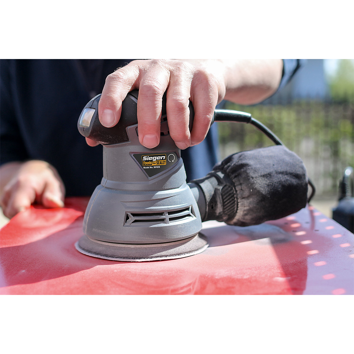 Sealey 125mm Dual Action Palm Sander | 240W/230V (Product illustration 3)-2
