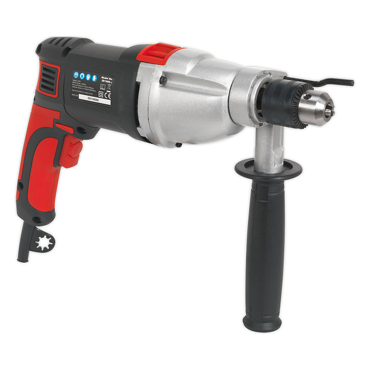Sealey 13mm 2 Mechanical/Variable Speed Hammer Drill | 1050W/230V (Product illustration 2)-1