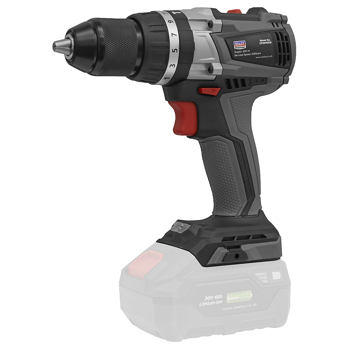 Sealey 13mm Brushless Combi Drill | SV20 Series (Product illustration 4)-3