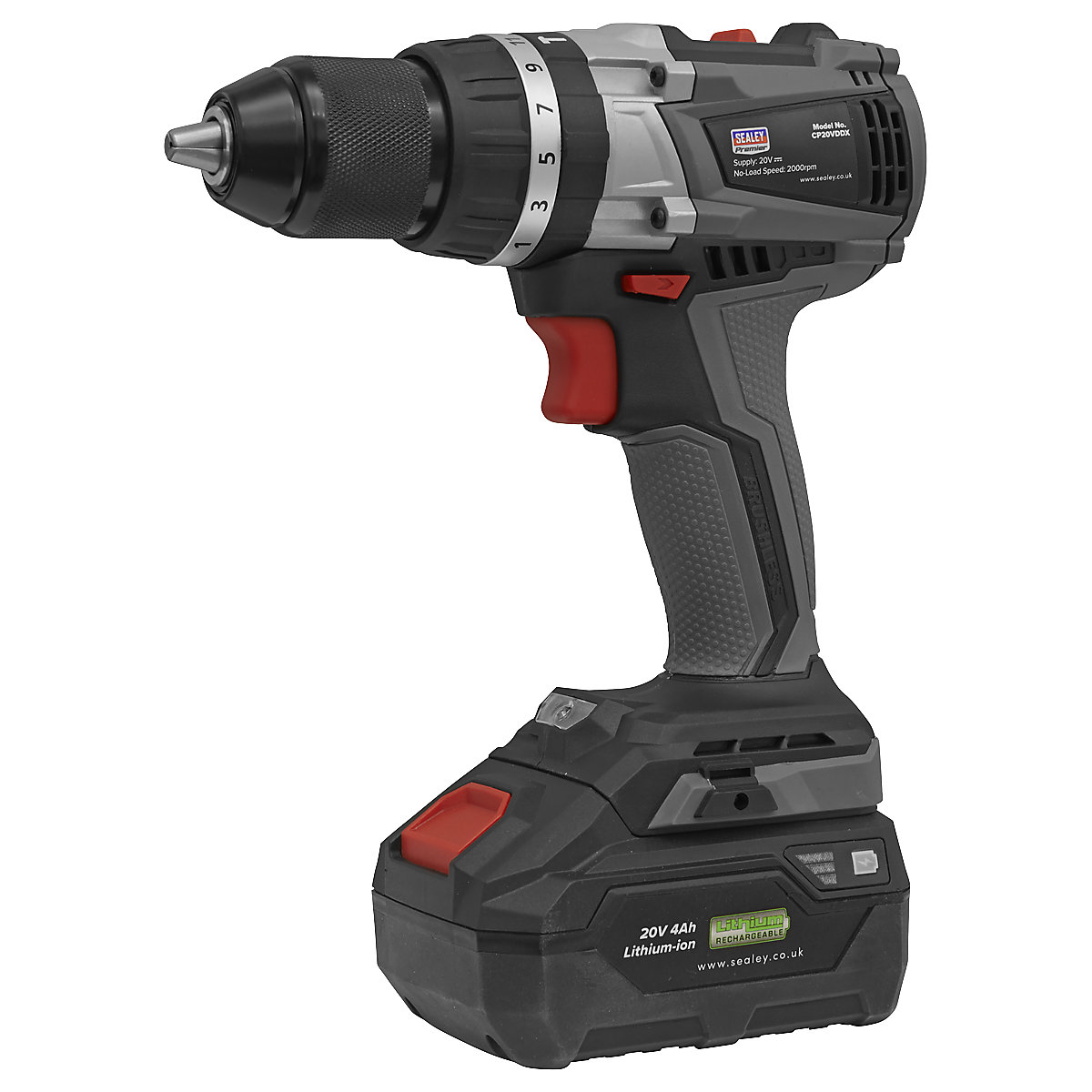 Sealey 13mm Brushless Combi Drill | SV20 Series (Product illustration 5)-4