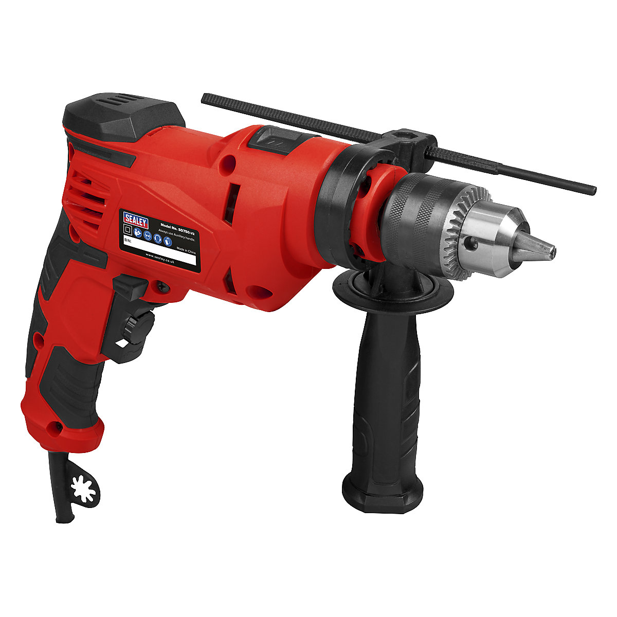 Sealey 13mm Variable Speed Hammer Drill with Reverse Control | 750W/230V (Product illustration 2)-1