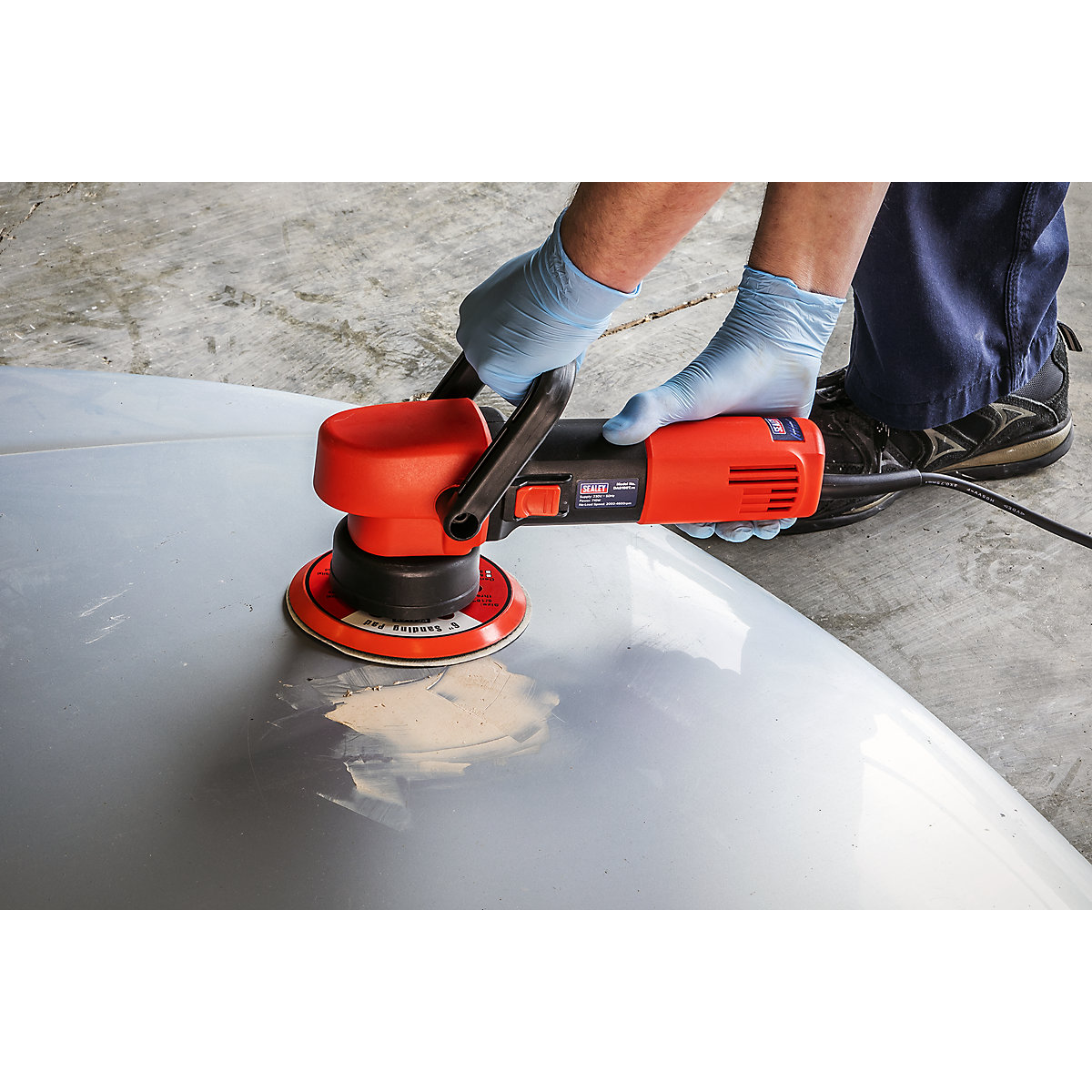 Sealey 150mm Random Orbital Dual Action Sander | 710W/230V (Product illustration 4)-3