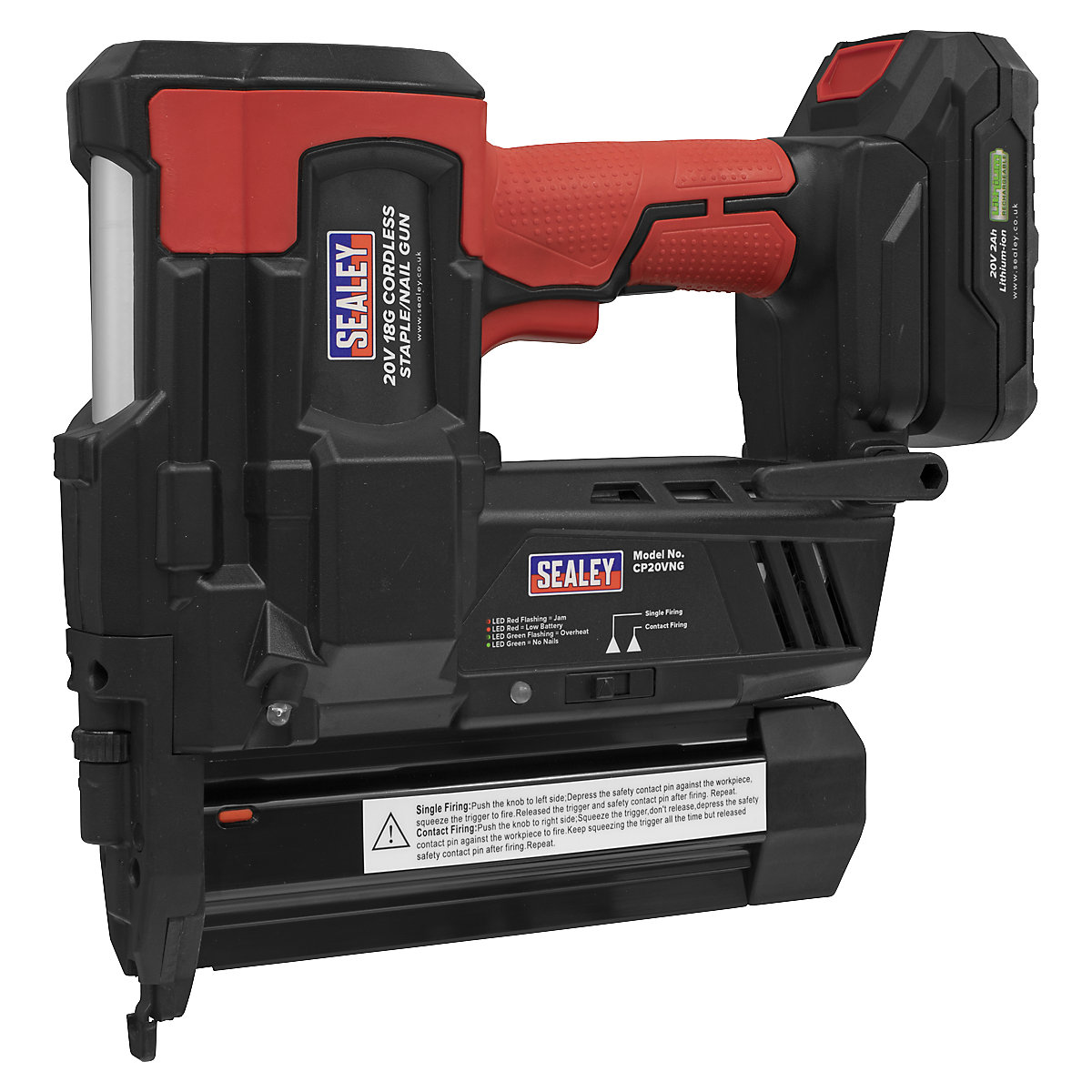 Sealey 18G Cordless Nail/Staple Gun | SV20 Series (Product illustration 5)-4