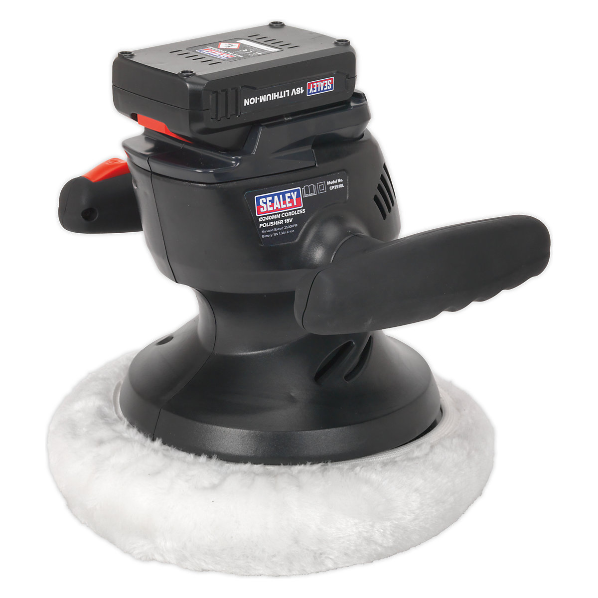 Sealey 18V 240mm Cordless Polisher, Sealey 18V 240mm Cordless Polisher, Sealey 18V Ø240mm Cordless Polisher-0