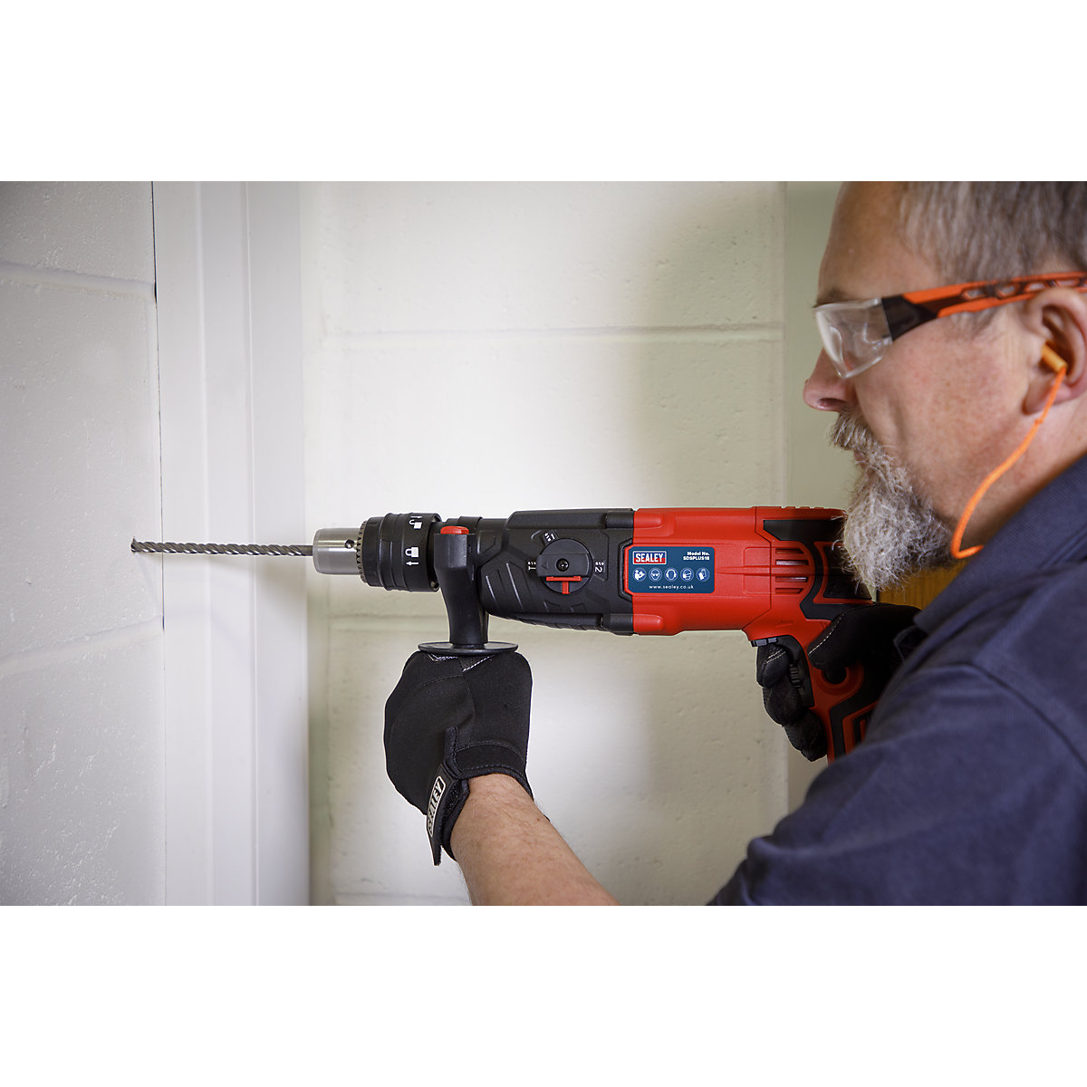 Sealey 18mm SDS Plus Rotary Hammer Drill | 750W/230V (Product illustration 2)-1