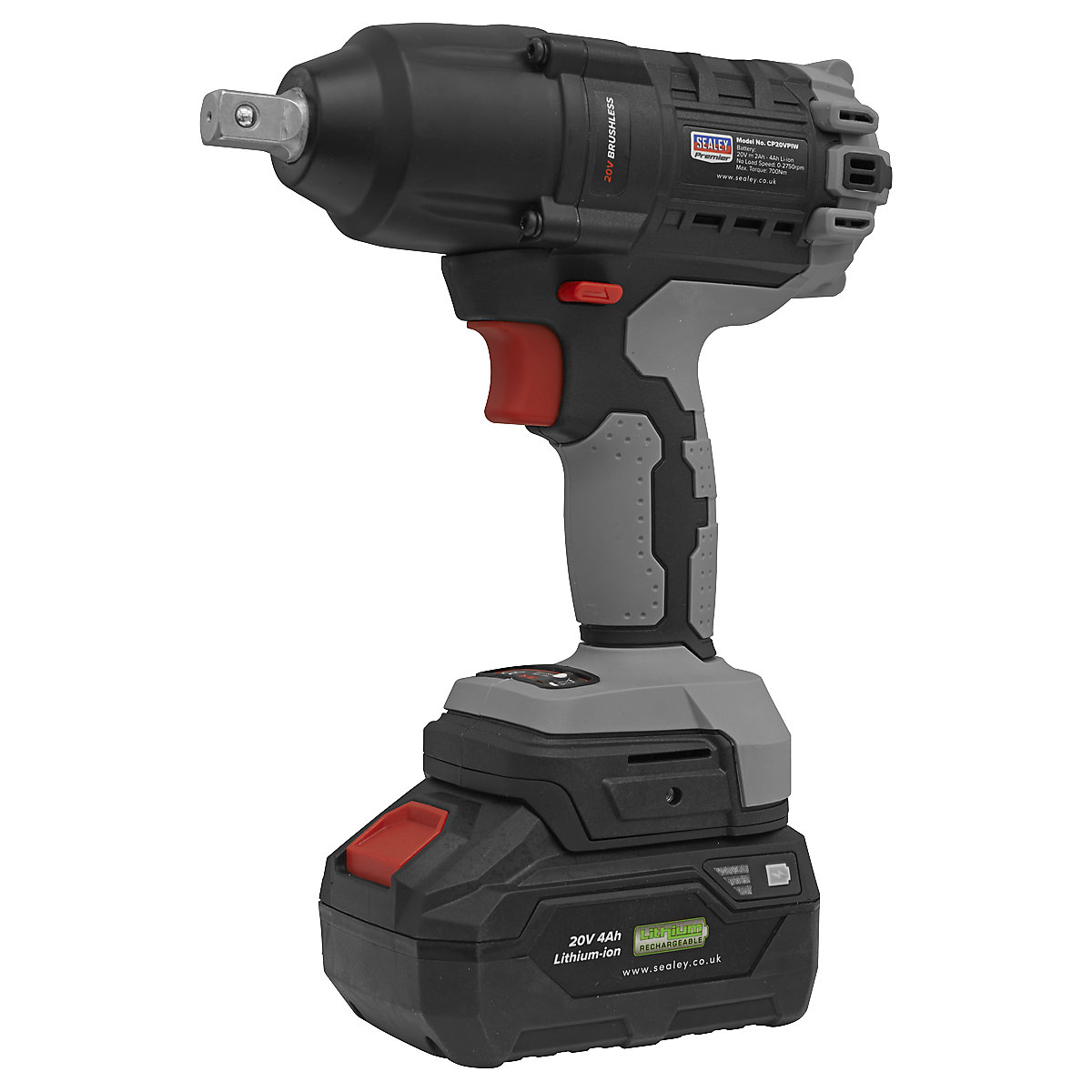 Sealey 1/2"Sq Drive Brushless Impact Wrench | 700Nm | SV20 Series (Product illustration 5)-4