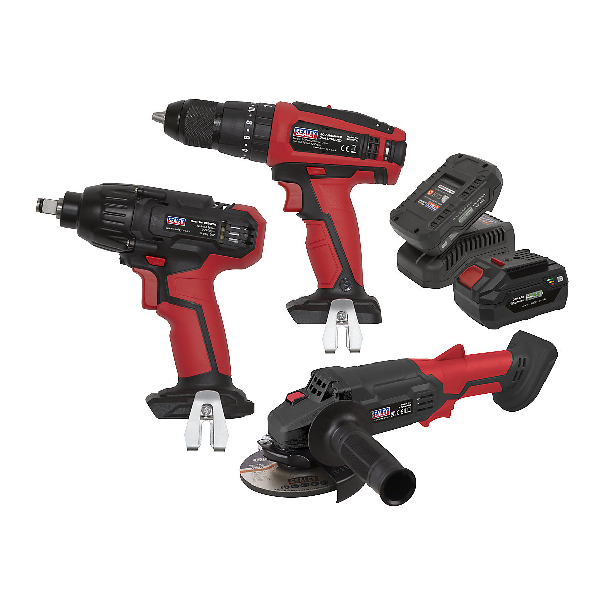Sealey 3pc Cordless Tool Combo Kit | SV20 Series (Product illustration 2)-1
