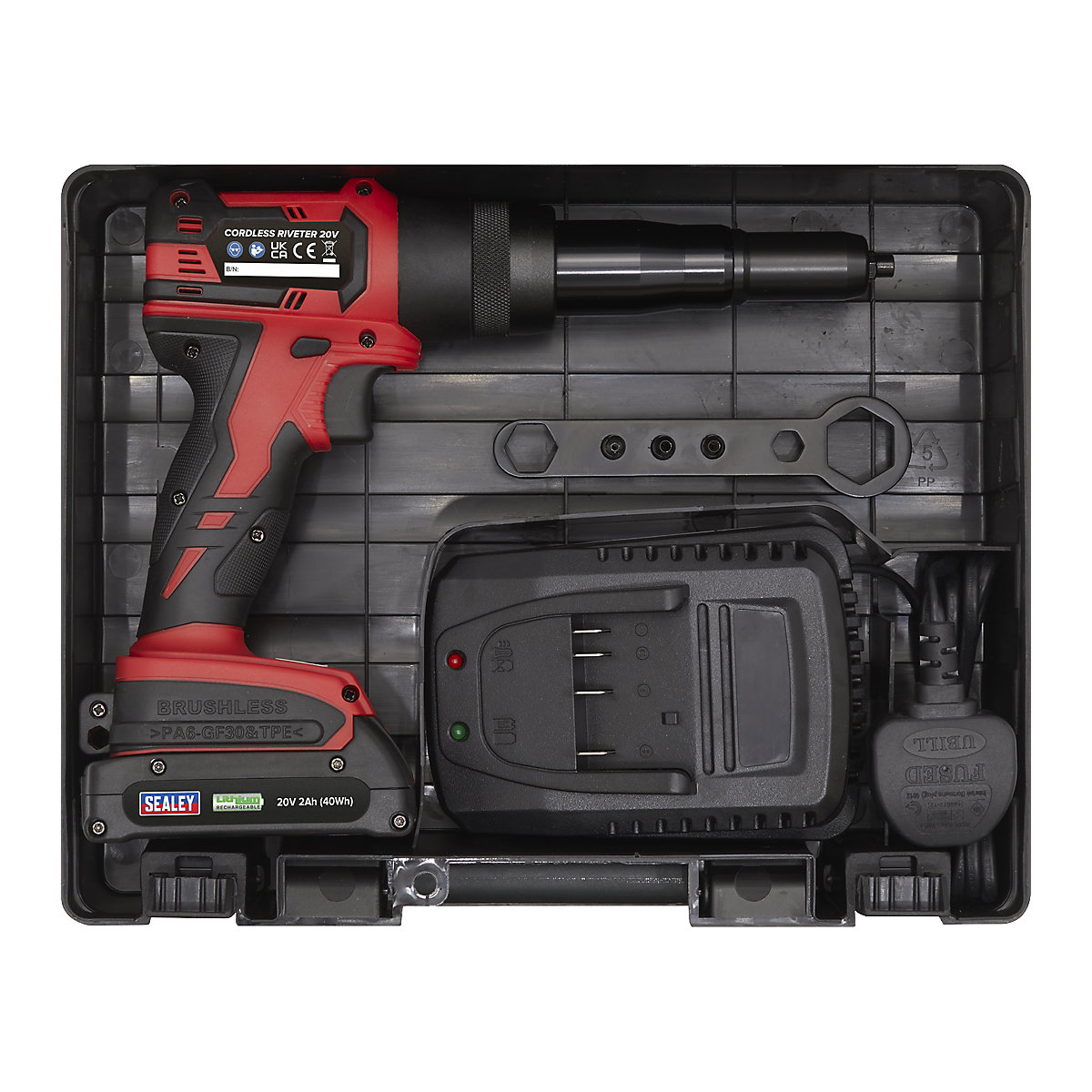Sealey Cordless Riveter | 20V 2Ah Lithium-ion (Product illustration 4)-3