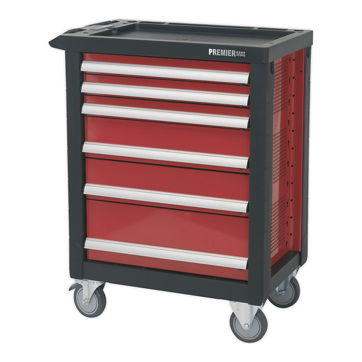 Sealey Premier 6 Drawer Rollcab | Heavy Duty | Red | 298 Piece Kit (Product illustration 2)-1