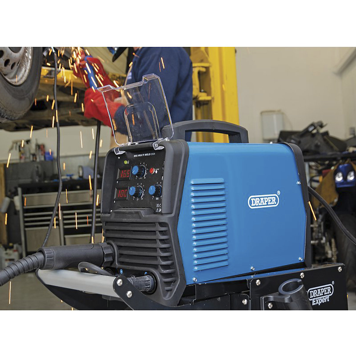 Draper Gas/Gasless MIG Inverter Multi-Welder | 200A (Product illustration 2)-1