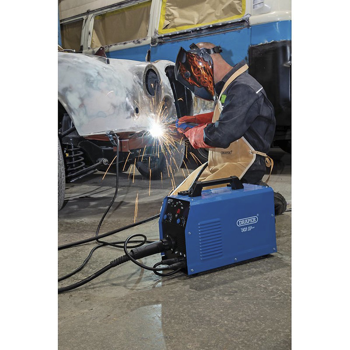 Draper Gas/Gasless MIG Inverter Multi-Welder DTi | 160A (Product illustration 2)-1